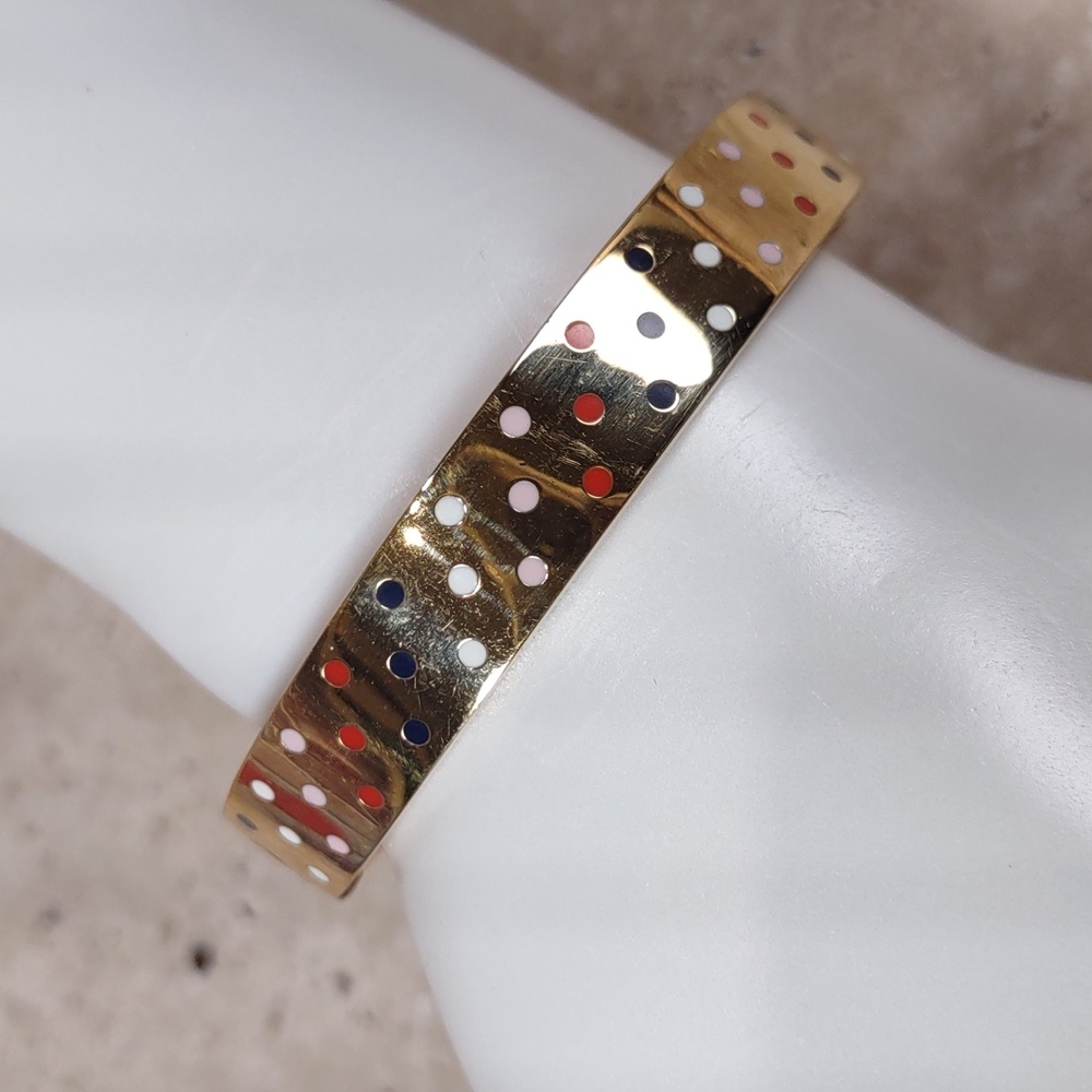 Kate Spade "On The Dot" Hinged Bangle Bracelet